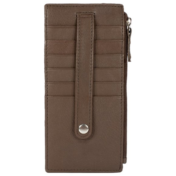 Genuine Leather Credit Card Holder Slim Women Long Wallet - Picture 4 of 7